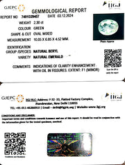 2.30/CT Natural Panna Stone with Govt. Lab Certificate-6771